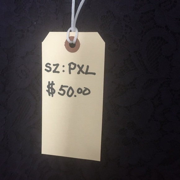 Dark purple L to XL lacy lined tunic top from Style and Co - Picture 7 of 7